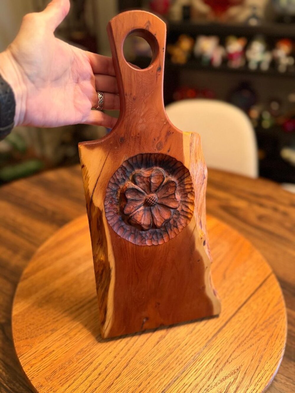 Modern Artisan Live Edge Hand Crafted Wood Bread Charcuterie Board